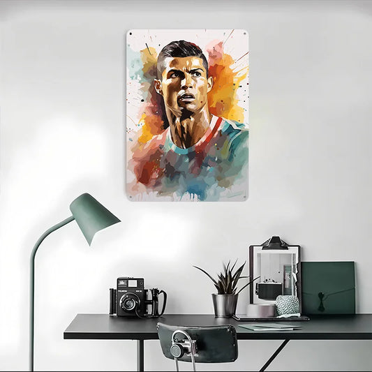 Cristiano Ronaldo Watercolor Frame