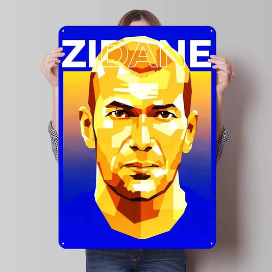 Zinedine Zidane Yellow Portrait Frame