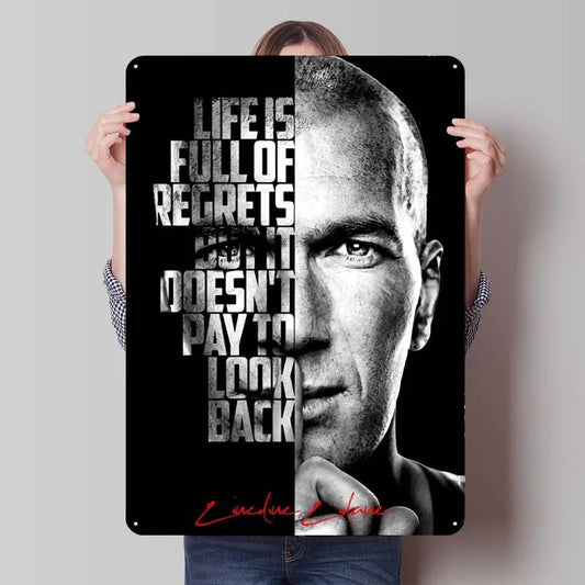 Zinedine Zidane Quote Split Frame