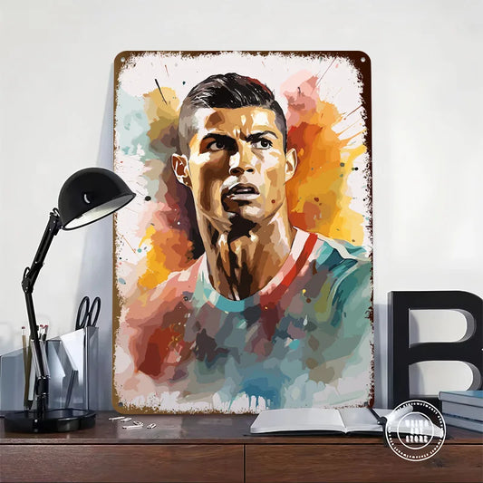 Cristiano Ronaldo Watercolor Frame