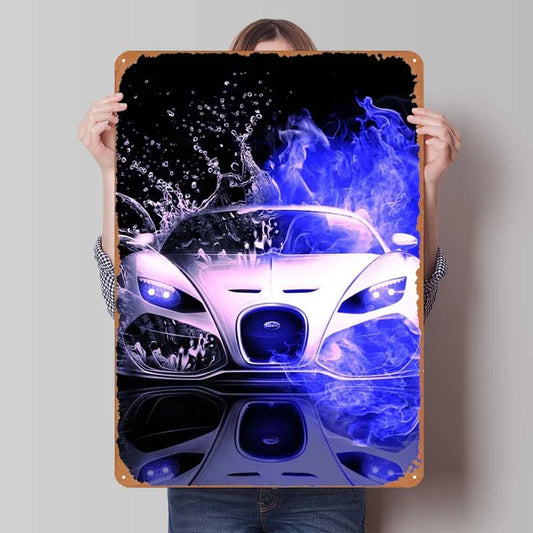 Bugatti Water & Flame Frame