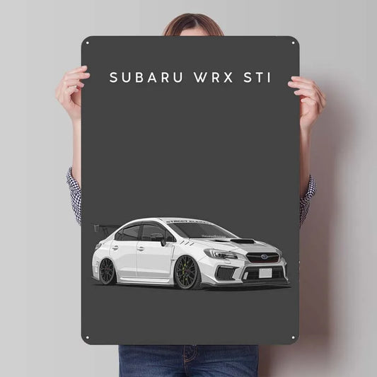 Subaru WRX STI White on Grey Frame