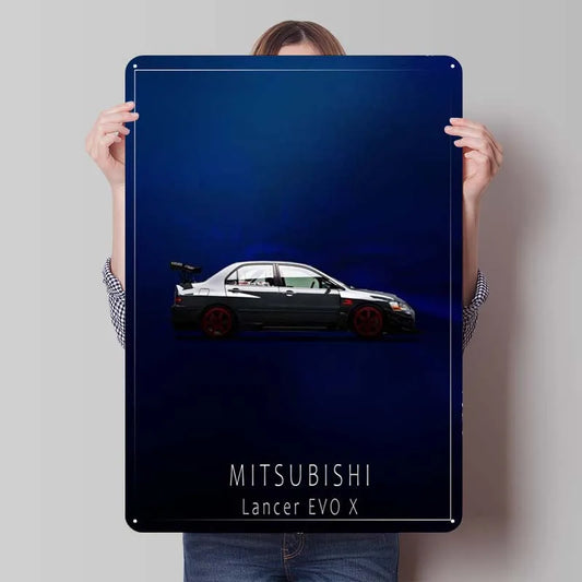 Mitsubishi Lancer Evo X Blue Frame